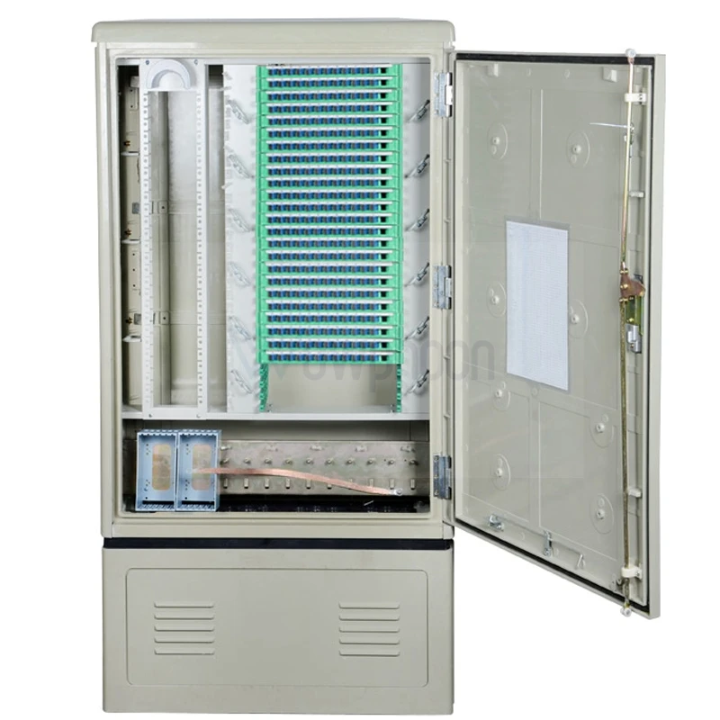 

Fiber Optic Cable Cross Connect Cabinet, Optical Distribution Cabinet, Customized, 288 Core, SC/FC, Fully Equipped with Jumper