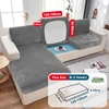 Soft Velvet Sofa Cushion Cover For Living Room Solid Color Polyester Spandex Slip-covers Furniture Protector Stretch CouchCovers 4