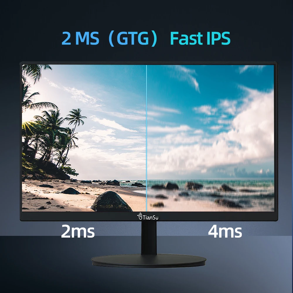 티안수 22인치 모니터 FHD 1080P 75Hz 풀 HD 디스플레이 가정 및 사무실용 저가형 스크린