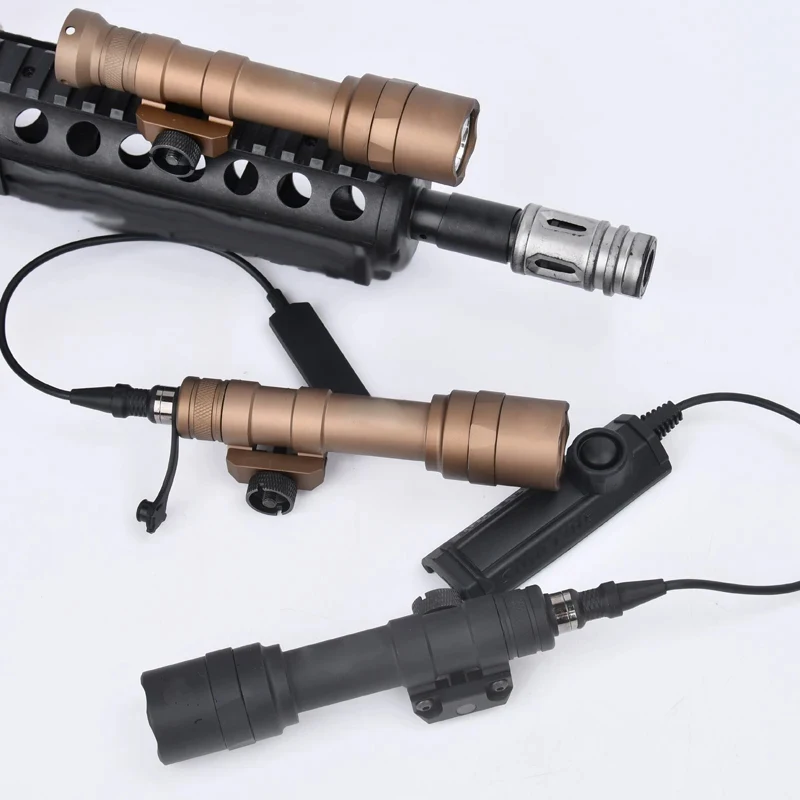 Surefr Tactical Flashlight M600 M600U Scout Light With Dual Function Pressure Switch Rifle Light Hunting Weapon Gun Light Acces