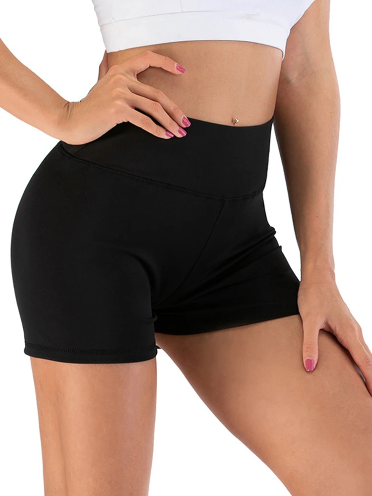 Fitness Athletic Sexy Tight Sports Summer Yoga Shorts Women Solid Soft Elastic Gym Stretch Casual Slim Skinny Bottoms