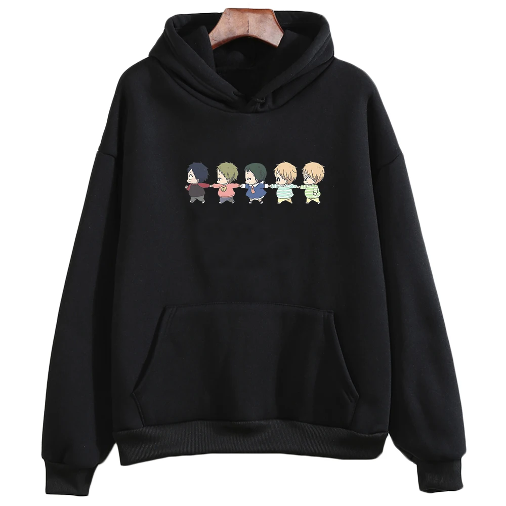 

School Babysitters Kotarou Kashima Oversized Hoodie WOMEN Cartoon Kawaii/Cute Long-sleeved Sweatshirt Girls Autumn/Winter O-neck