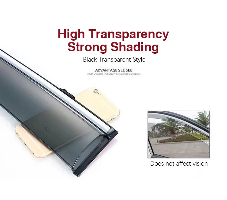For BYD Dolphin EA1 2021 2022 2023 2024 Car Window Visors Waterproof Wind Sun Rain Visor Deflector Shade Awning Auto Accessories