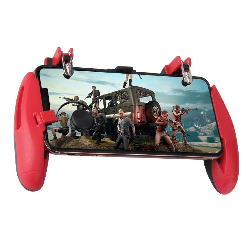 Z8 Mobile Phone Gamepad L1R1 Button Aim Key Shooter Trigger Adjustable Pubg Controller Joystick with Holder for IPhone 8 Android 