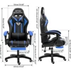 RGB Gaming Chair with Speakers Massage Computer Gaming Chair with LED Lights and Footrest High Back Video Game Chair 5