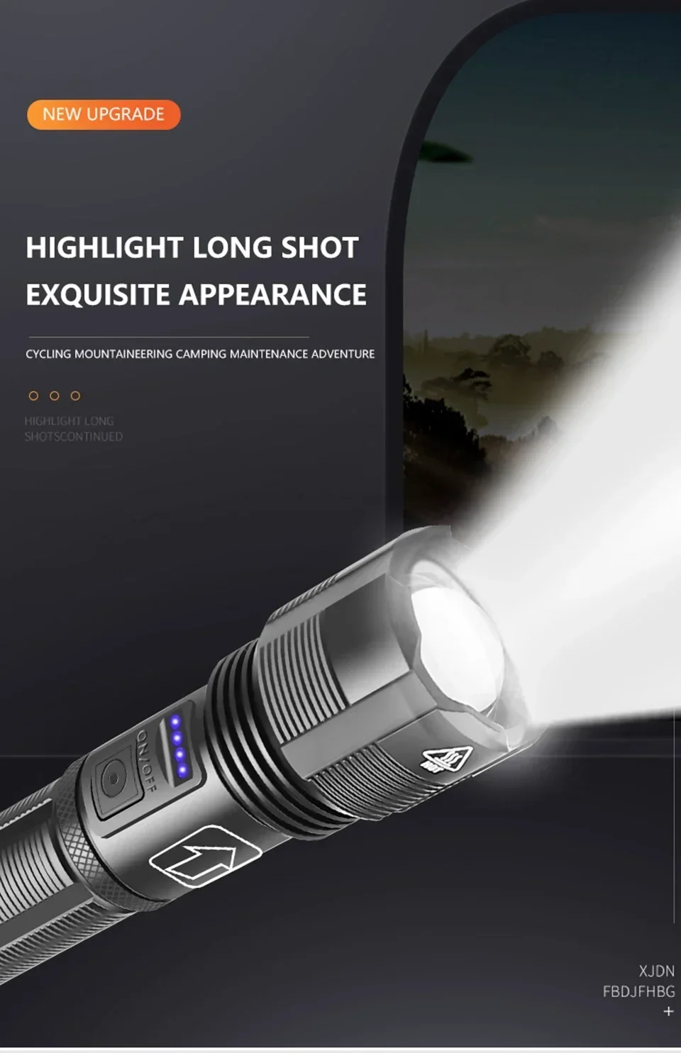 Description Picture 4 of itemPowerful Led Flashlight High Power Tactical Flashlight Rechargeable Torch Light Hand Lamp Led Lantern for Camping