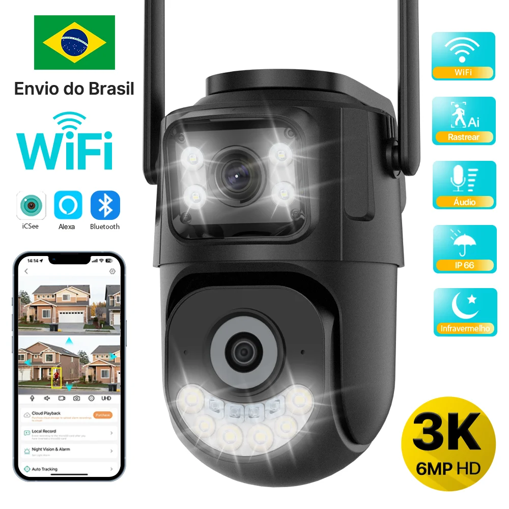 Outdoor Wi-Fi PTZ AI Tracking Security Camera