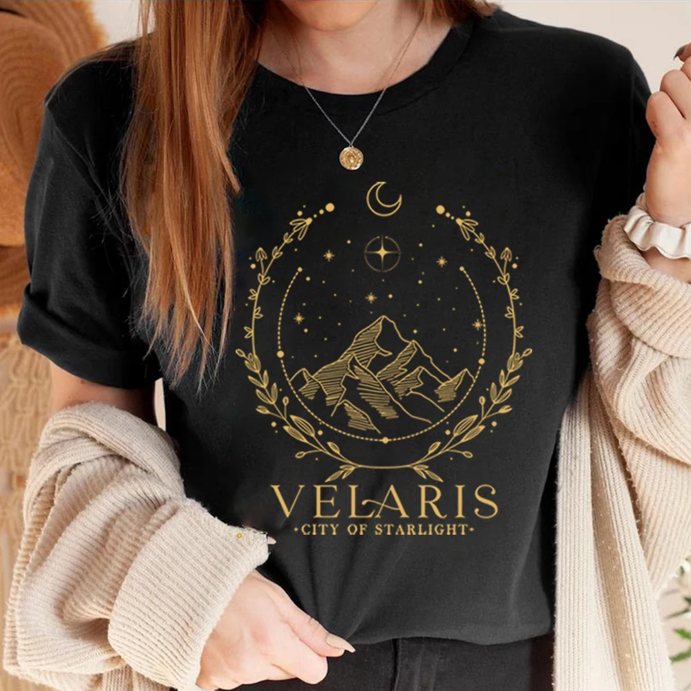 Velaris Tshirt Velaris City of Starlight 셔츠 The Night Court 셔츠 SJM Merch ACOTAR 셔츠 유니섹스 반소매상의