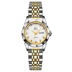 Elegant Women's Luxury Stainless Steel Quartz Watch (White)