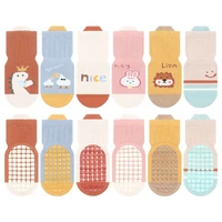 Home New Large-area Adhesive Anti Slip Baby Socks Cartoon Floor Sock for Infants Young Children Nice Straight Board Short Socks 4