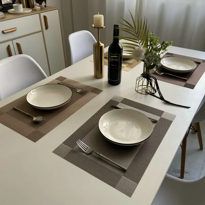 Tapete-tecido-lugar-para-mesa-de-jantar-Lav-vel-e-dur-vel-PVC-Table-Mat ...