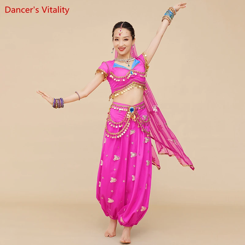 Women Clothing Veil Belly Dance Trousers Tribal Coin Hanging Pants Indian  Dance Dance Clothes Practice Belly Dance Pants  Belly Dancing  AliExpress