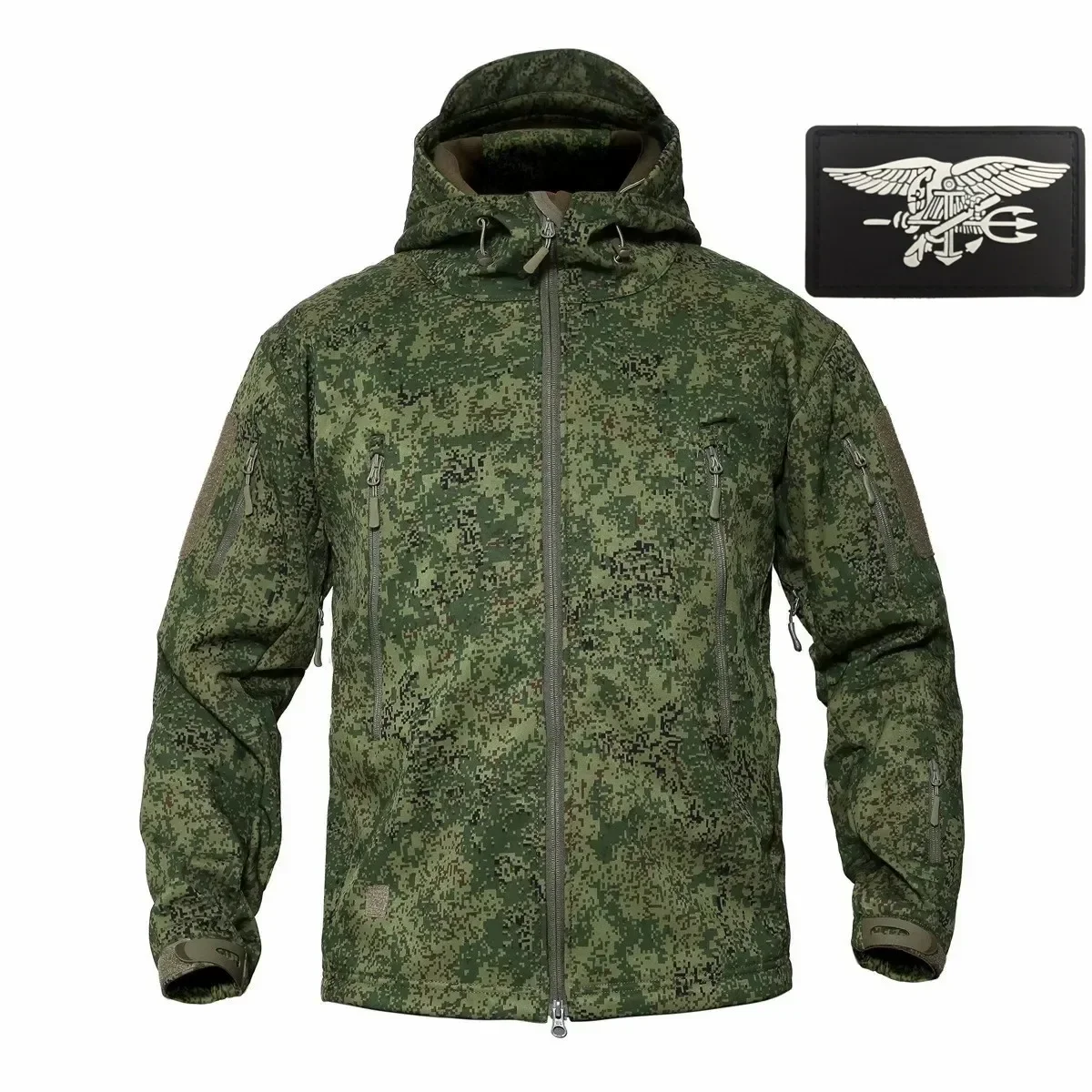 

New Men's Outdoor Fleece Tactical Hooded Pants Hiking Camping Winter Thermal Breathable US Army Military Outwears Autumn Coat