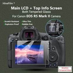Premium Tempered Glass Screen Protector for Canon EOS R5 - Enhanced 9H Hardness LCD & Info Display Shield (1SET)