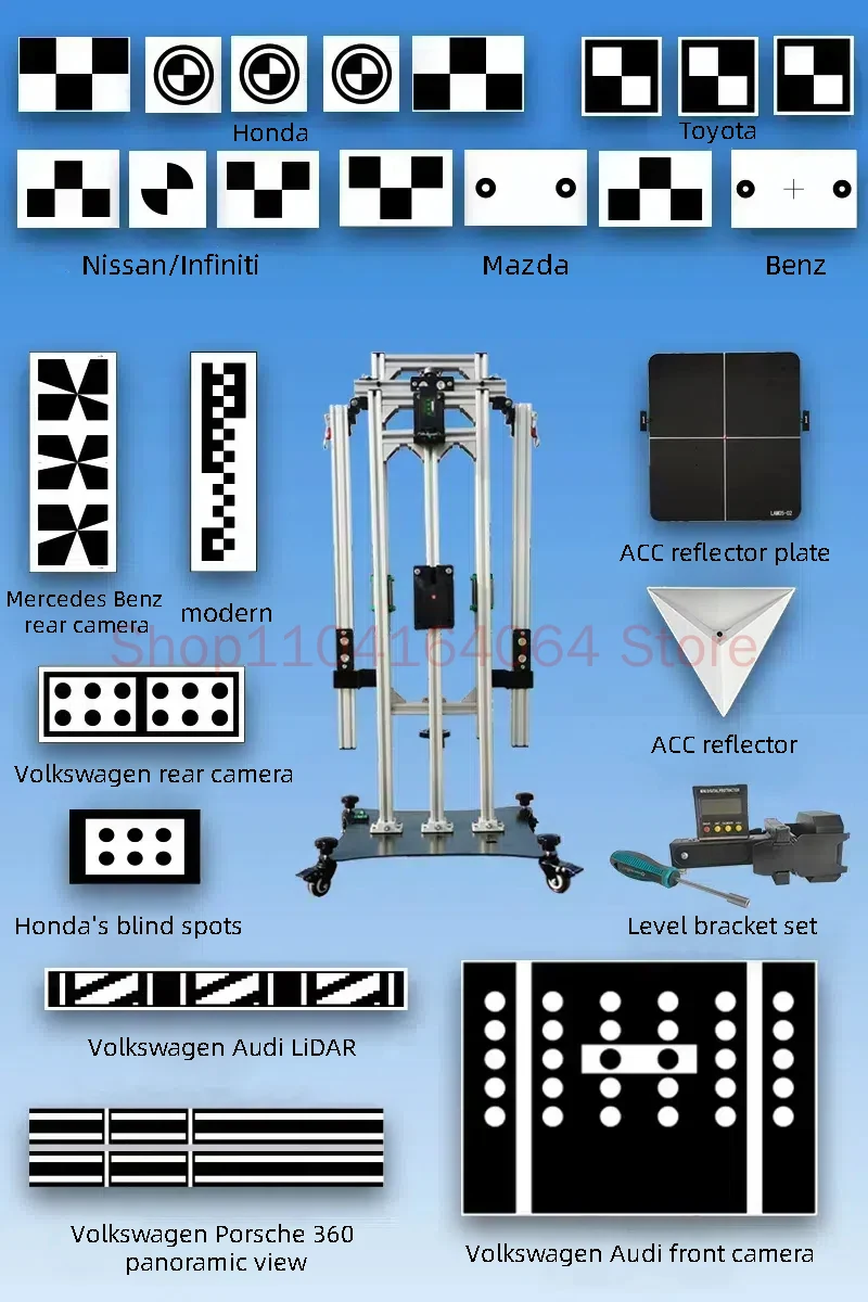 כיול כלי adas כלי כיול adas כלי כיול מלא סט + מצלמה קדמית + מצלמה אחורית + נוף פנורמי 360