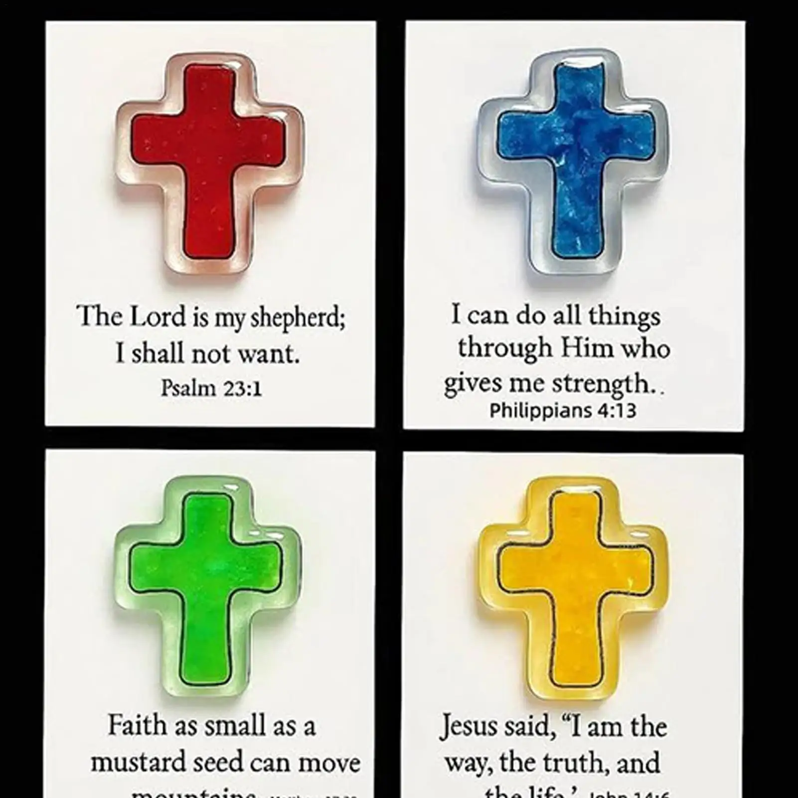 Christmas Countdown Calendar 2025 2D Acrylic Stained Glass Cross  Ornament 24 Days Christmas Advent Countdown Bible Verse