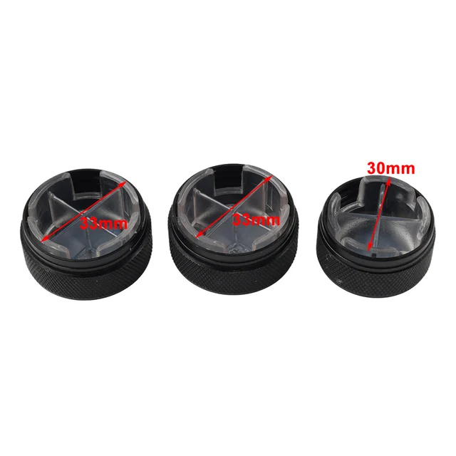 Set Di 3 Manopole Per Climatizzatore Auto, Sostituzione Per Peugeot 206/206+/207 - Design Opaco Antiscivolo Con Retroilluminazione