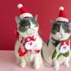 Christmas Dog Cat Pets Clothes Hat Scarf Costume Accessories Cosplay Props Navidad New Year Decor Christmas Party Pet Supplies