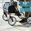 Upright Walker, Stand Up Folding Rollator Walker with  Front Wheels Backrest Seat and Padded Armrests(Champagne) 5