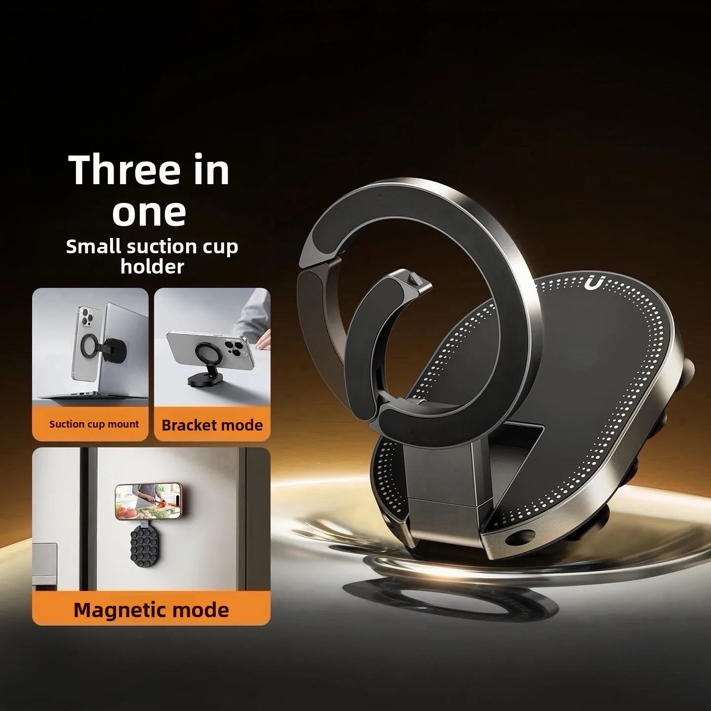 Universal Magnetic Phone Mount with 360° Rotation and Foldable Design