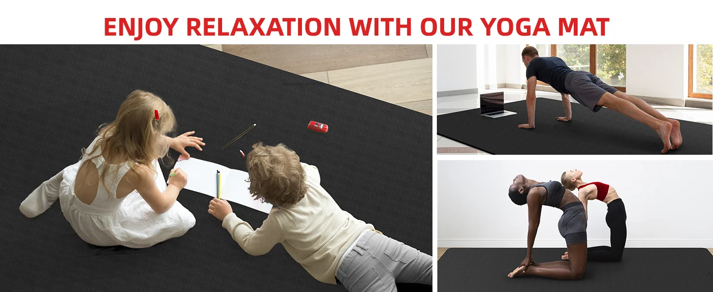 extra large yoga mat home use walking dance gymnastic training stretch non toxic