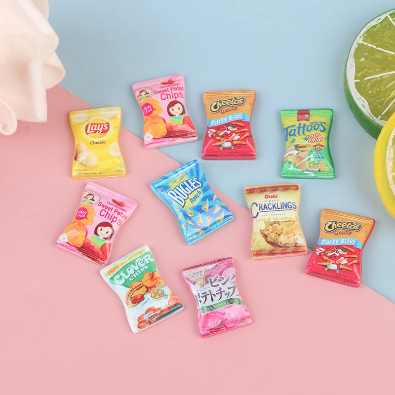 10Pcs 1:12 1:6 Dollhouse Miniature Simulation Food Toy Model Candy Dolls Kitchen Accessories Decor Pretend Play 3