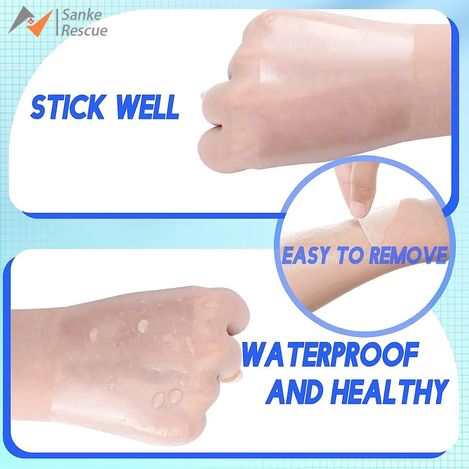 Transparent Waterproof Bandages Stretch Tape Tattoos Outdoor Emergency - Image 4