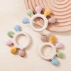 1pc Silicone Teether Baby 0 12 Months Teething Toys Teether Ring Silicone Baby Teether Toys for Toddler BPA Free Baby Toys Gifts 1