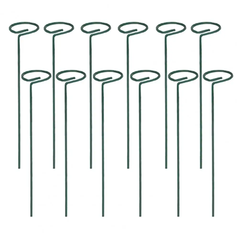 

Plant Stakes Sturdy Metal Garden Stakes 12pcs Corrosion Resistant Plant Support Rings for Easy Installation Heavy-duty Plant