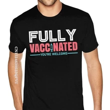 

Vaccinated Tshirt Men Women Vaccinated Tees Fashion Gothic Style Anime Tshirt Cotton Funny Harajuku T Shirt