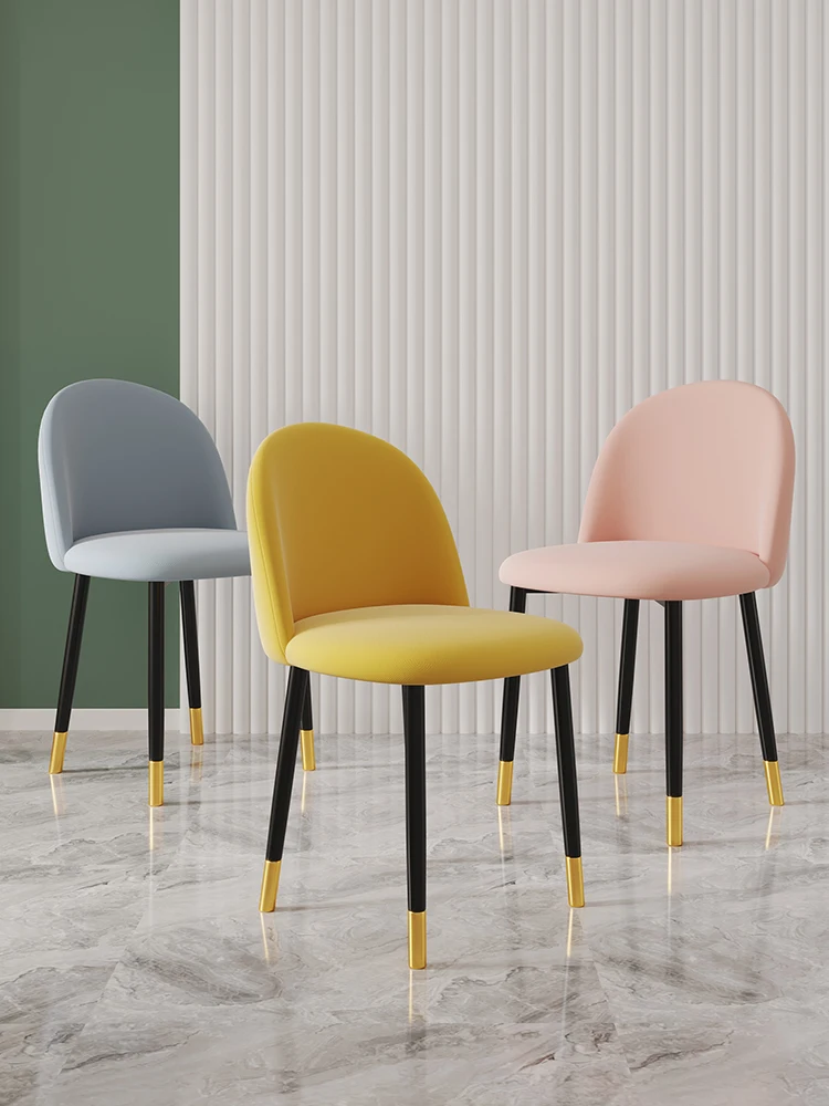 

Makeup Chair Girls Bedroom Ins Style Nail Dressing Stool Backrest Home Light Luxury Dressing Table Dining Chair Chaise Silla