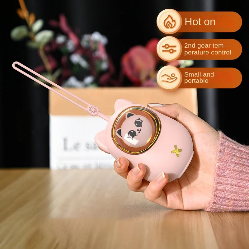 Cute Cat Hand Warmer USB Rechargeable Portable Winter Keep Warm Gadget Pocket Mini Heater Hand Warmer Christmas New Year Gift