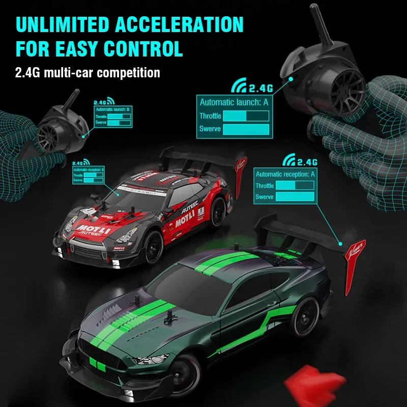 Electric 4WD RC Drift Car 1/14 Scale High Speed Racing Toy