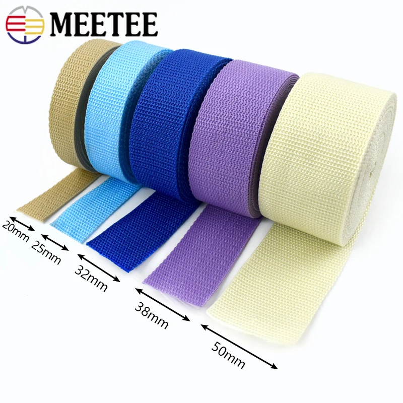 스트랩용 PP 폴리프로필렌 웨빙 테이프, 1.1mm 두께 나일론 가방 안전 벨트, DIY 의류 재봉 액세서리, 5 미터, 20-50mm