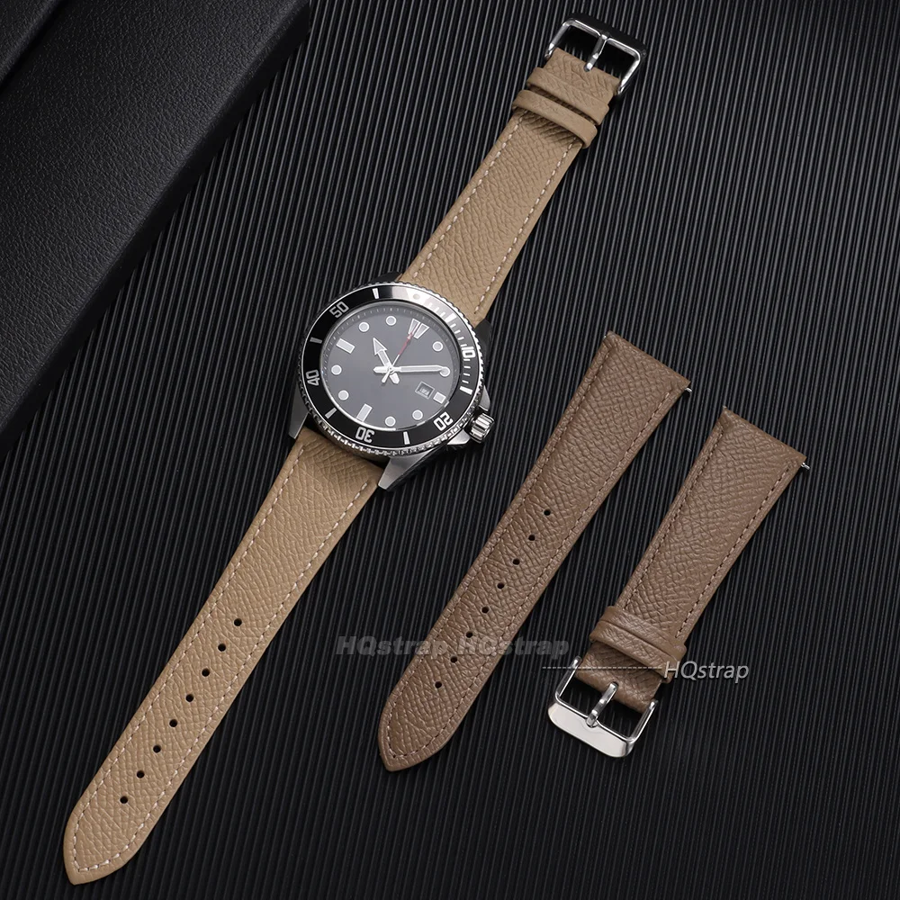 Vintage Calfskin Leather Quick Release Watch Band - Universal Size Replacement Strap