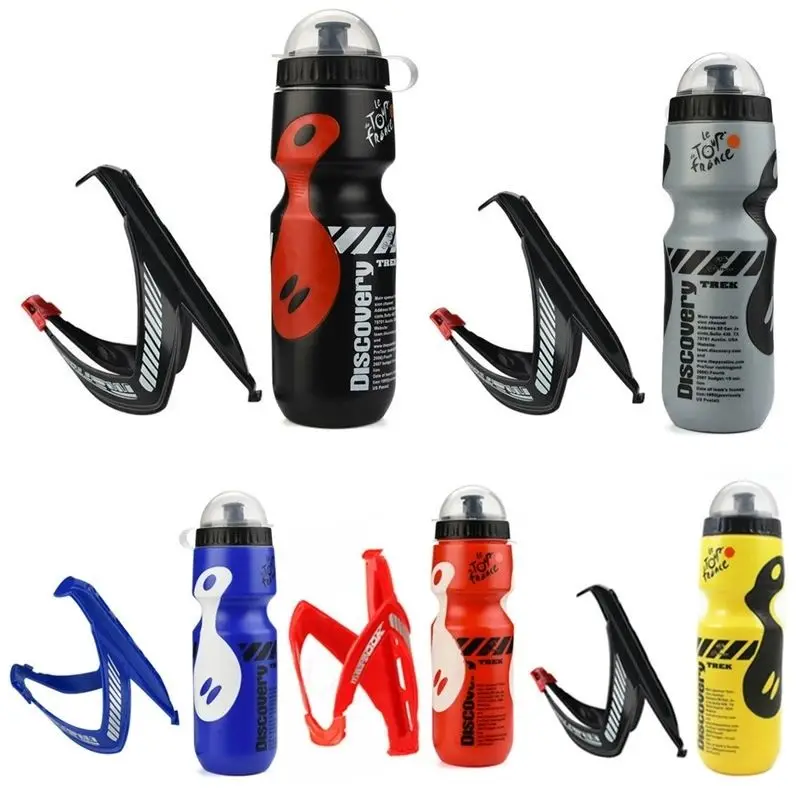 1 Set  Bicycle PC Water Bottles Cage Bike  Bottle Holder Red Kevlar Bottles Rack Bicycles  Accessories images - 6