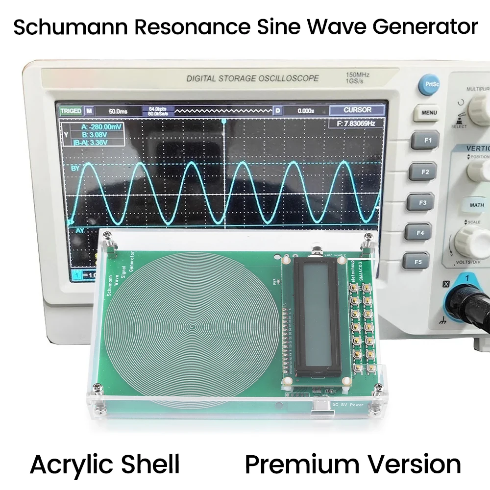 7.83Hz Schumann Wave Generator 0.01Hz~100000Hz Pure Sine Wave Frequency Adjustable Signal Generator