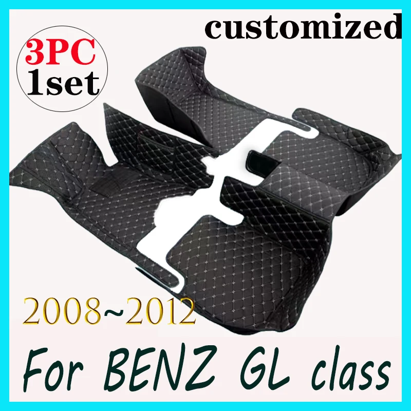 

Car floor mats for BENZ GL class X164 7-seat 2008 2009 2010 -2012 Custom auto foot Pads automobile carpet cover interior