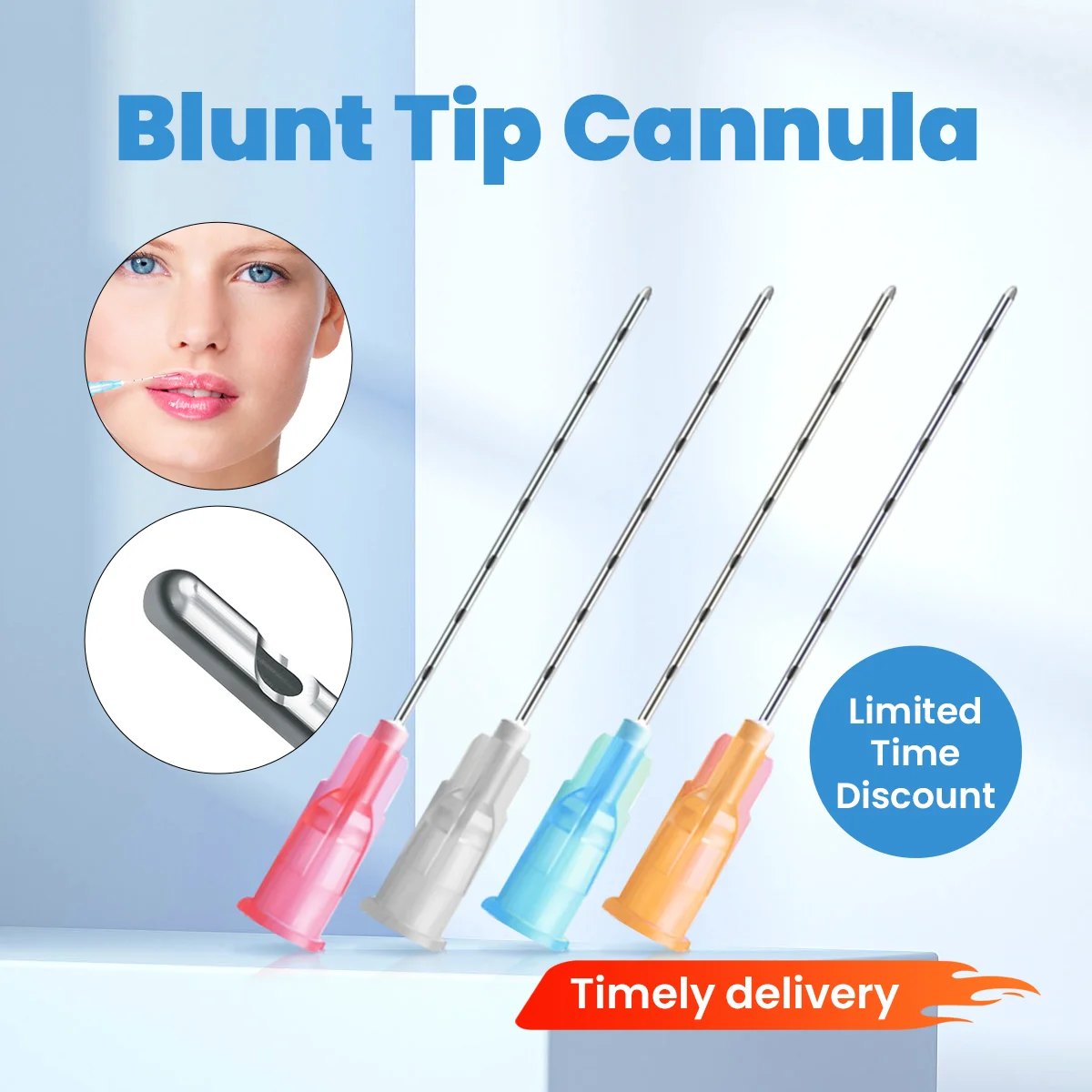 High Quality Sterile Packaged Micro Tip Blunt Cannula Flexible 18G 100MM 22G 50MM 21G 70MM 25G Disposable Blunt Microcannula