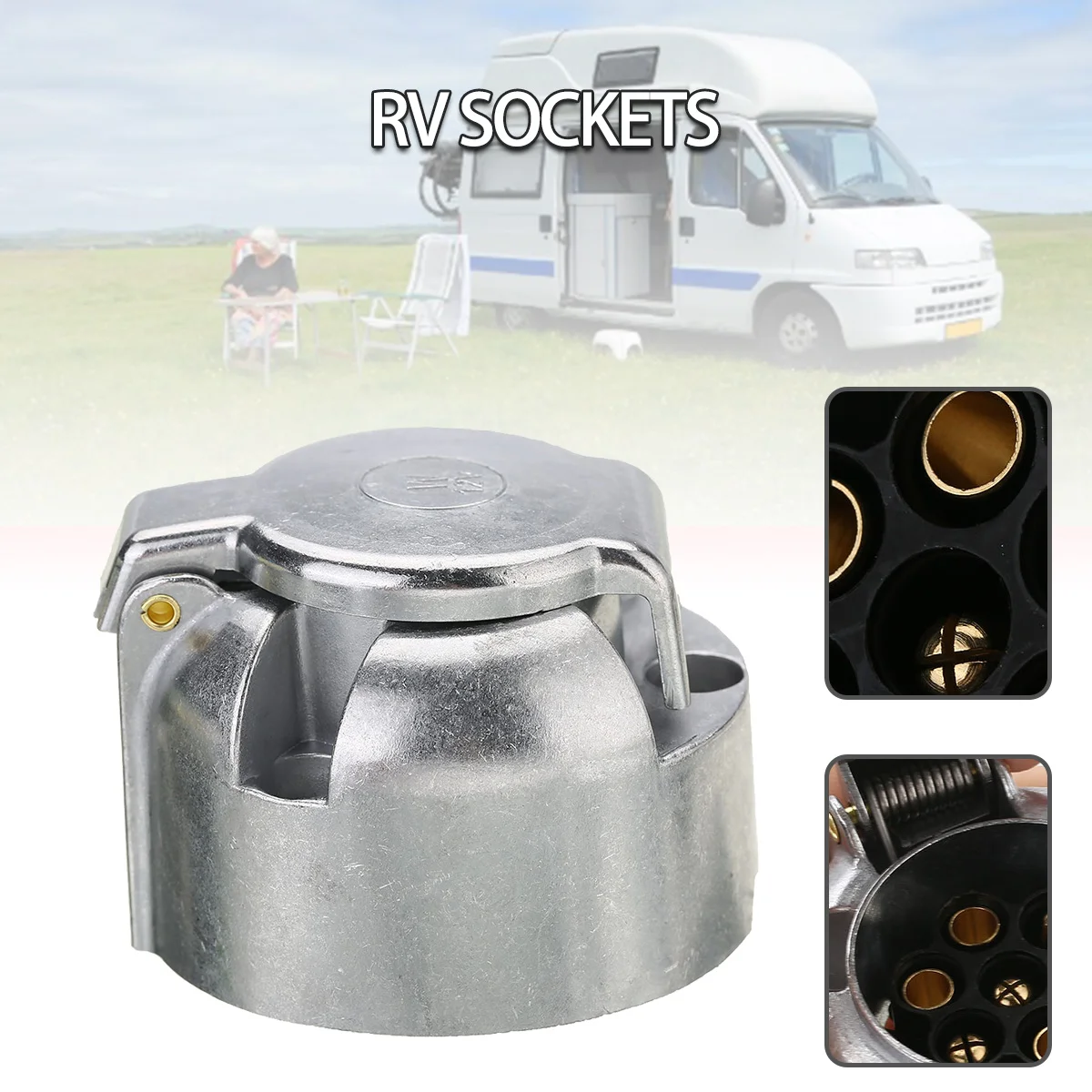

7 Pin Plug Trailer 12V Car Caravan Wiring Tow Trailer Socket Automobiles Part Transporting Storage Trailer Couplings Accessories