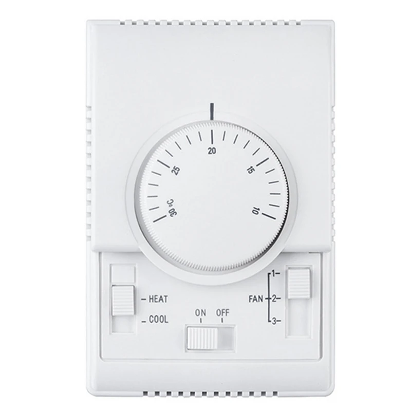 

2X MT01 220VAC Room Mechanical Thermostat Air Conditioner Fan Coil Thermostat Temperature Controller Warm