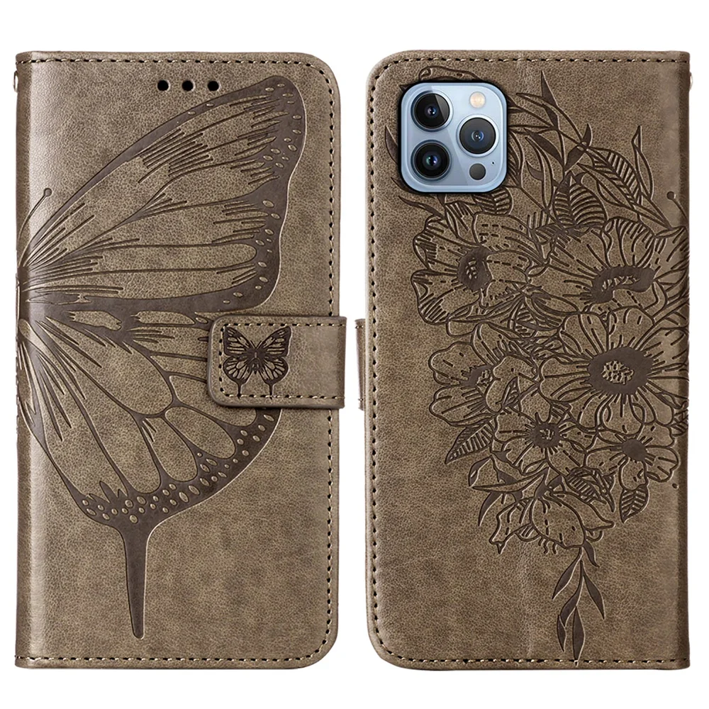 

Butterfly Pu leather Phone Case For Iphone 11 12 13 Mini 14 Plus 15 Pro Max Wallet Card Slot Protective Shell