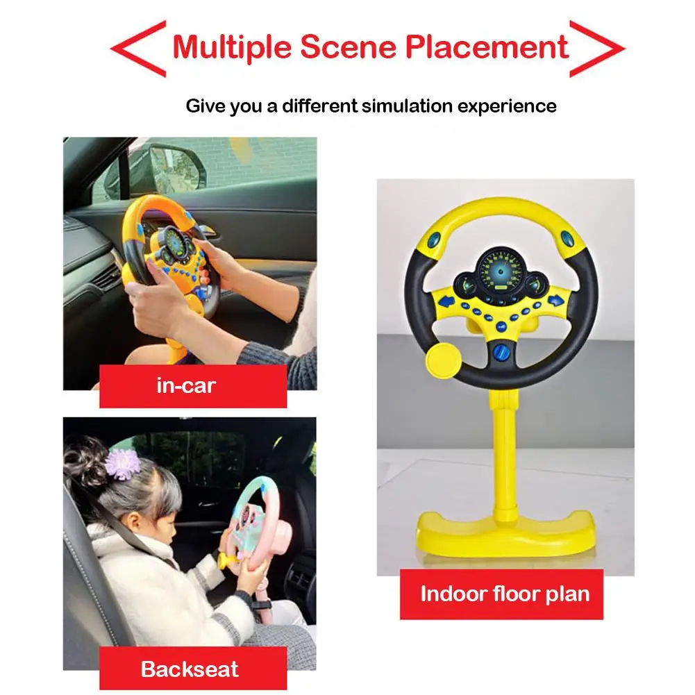 Children Simulated Driving Steering Wheel Toy Eletric Baby Toys Kids Light And Sound Educational Stroller Driving Vocal Toys