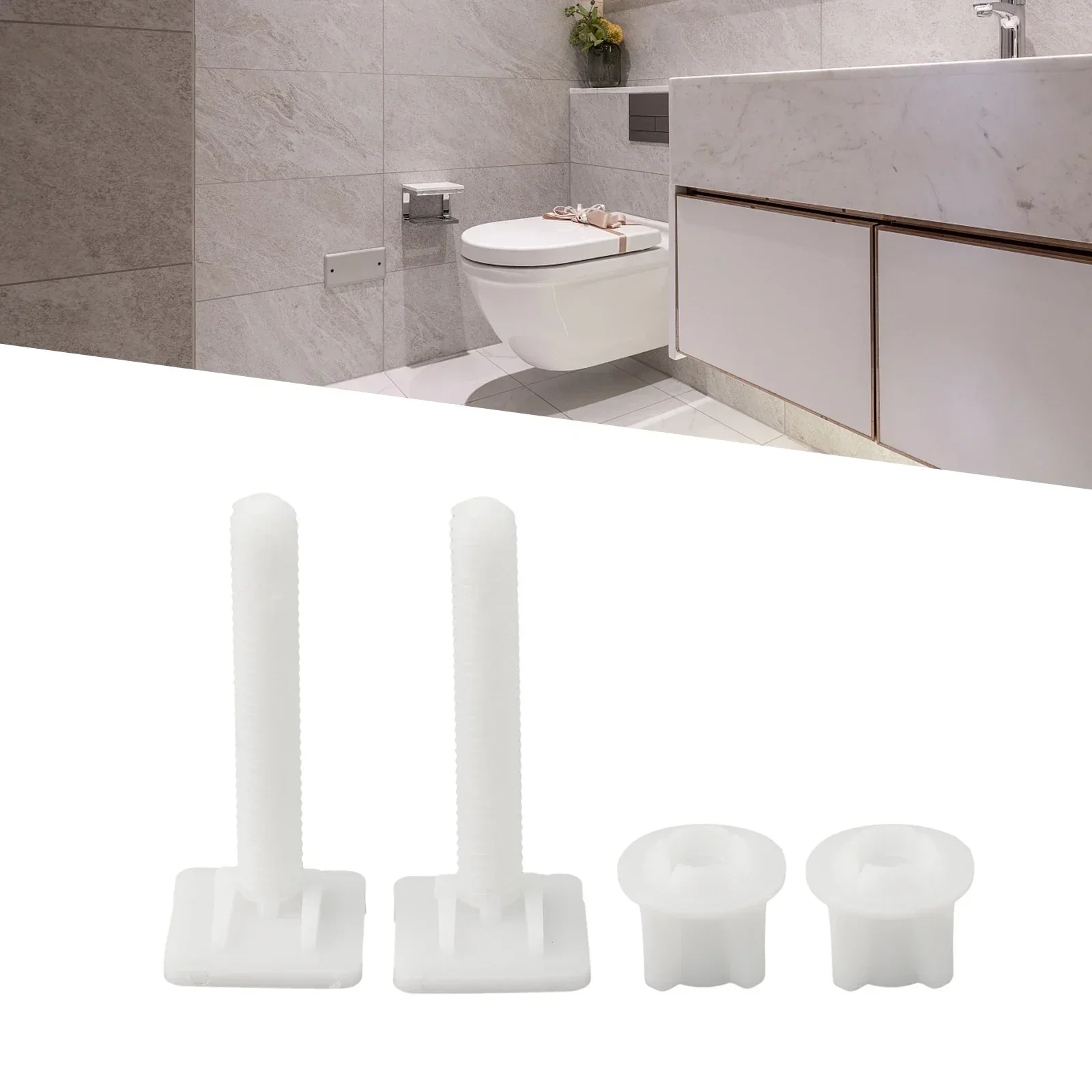 Bathroom Hardware Set 2PCS Toilet Repair Screws Hinge Bolts Replacement Cover Fixing Fitting Kit Seats Repair Accessories bathroom hardware accessories