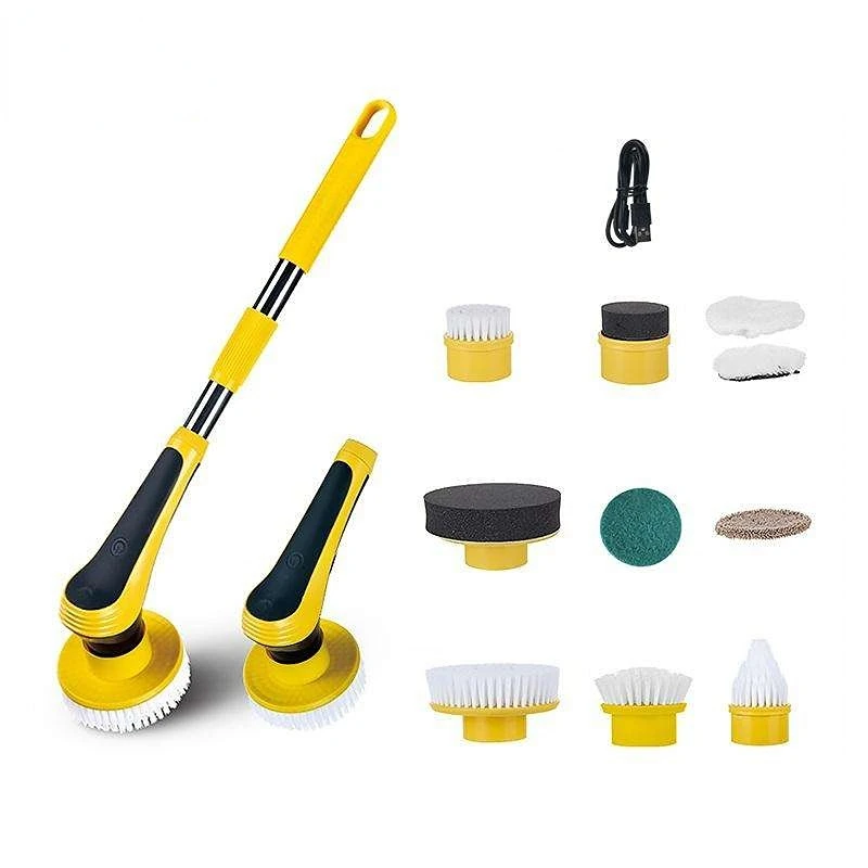 

Long Handle Electric Cleaning Brush USB Electric Spin Cleaning Scrubber Electric Cleaning Tool Kitchen Bathroom Cleaning Gadgets