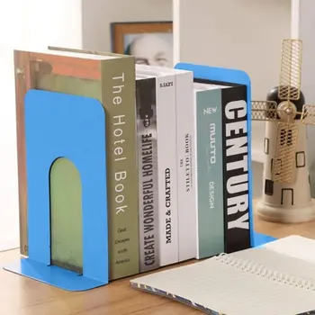 Organizzatore da tavolo Fermalibri da scrivania a forma di L Display durevole Supporto per libri in ferro INS Semplice supporto per libri per studenti