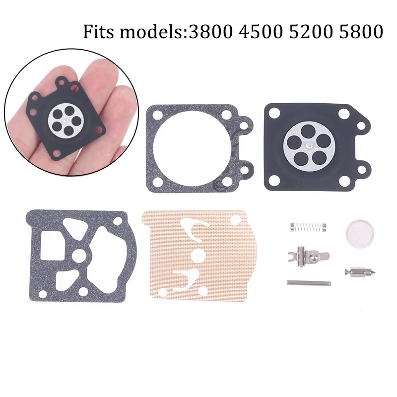

Подходит для моделей: 3800, 4500, 5200, 5800, набор для Ремонта Карбюратора, комплект для ремонта бензопилы для карбюраторов Walbro, система подачи топлива