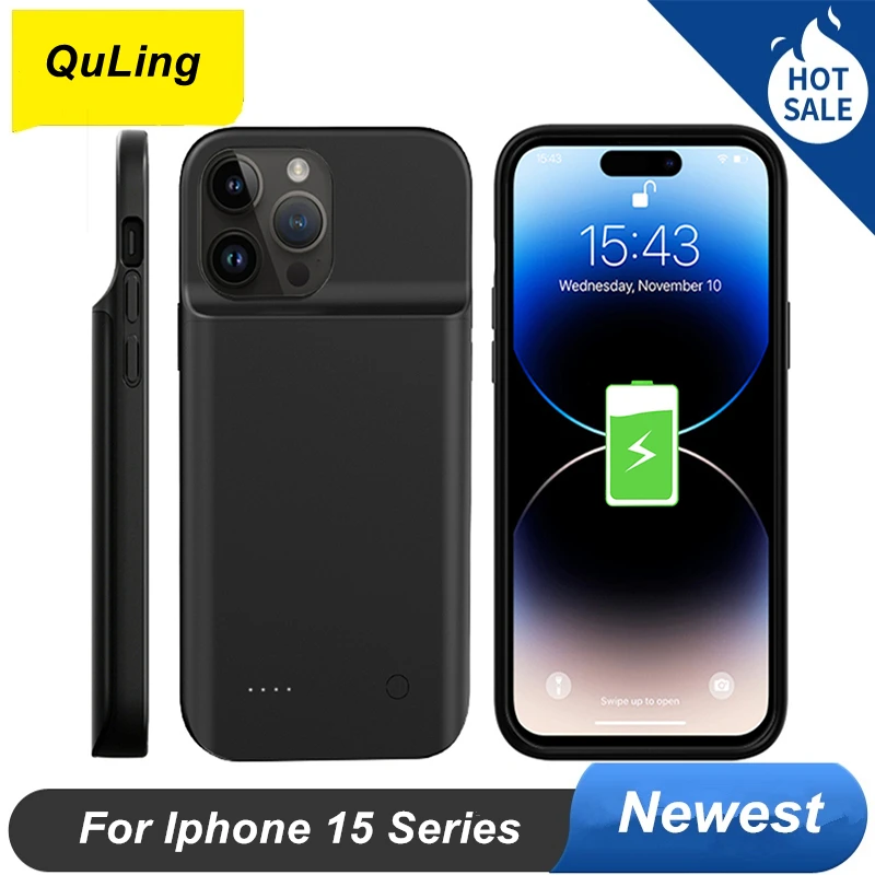 

10000 мАч для iPhone 15 чехол для аккумулятора 15 Plus 15 Pro Max чехол для зарядки аккумулятора с защитой от отпечатков пальцев