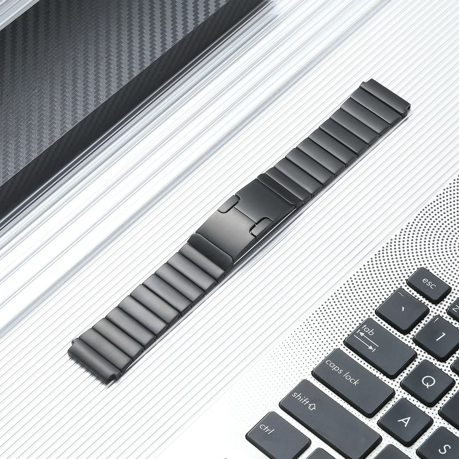 Stainless Steel Link Strap - Premium Metal Bracelet Watchband Accessory, 22mm