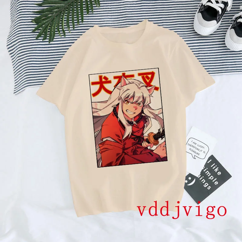 Inuyasha Mange Y2k T-Shirt Feudal Demon Korean Style Tshirts Sesshoumaru Higurashi Kagome T Shirt Anime Cartoon Hip Hop Tee Tops